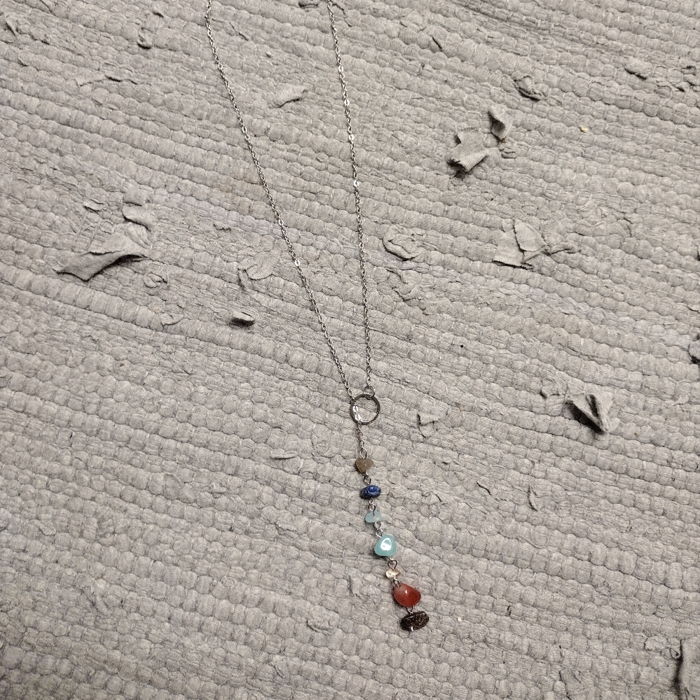 3/ $25 ✨Best Seller✨🧘Chakra Gemstone Chain Necklace Silver or Gold - Picture 7 of 9